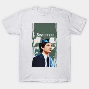 severance series Adam Scott and Britt Lower fan works graphic design by ironpalette T-Shirt